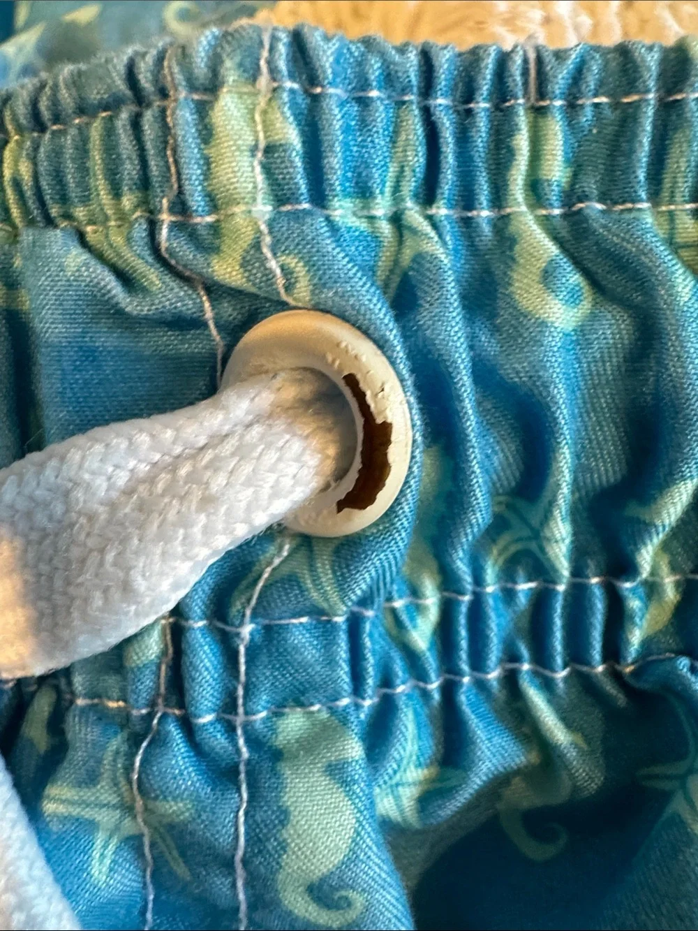 Beverly Hills Polo Club Light Blue Cargo Swim Shorts with White Drawstring